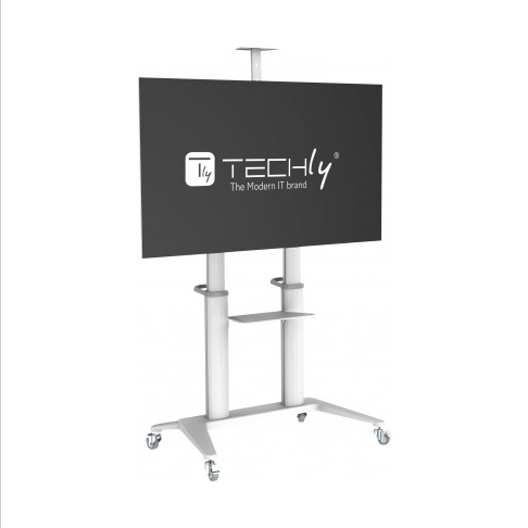 Techly ICA-TR49W Βάση δαπέδου για τηλεόραση με ρόδες λευκή από 70 "έως 120"