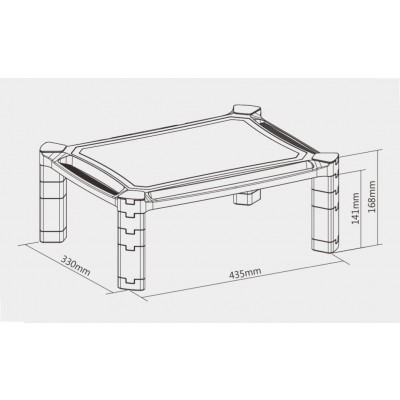 Techly ICA-MS 401 Ρυθμιζόμενο τραπέζι για οθόνη υπολογιστή