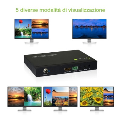Techly IDATA HDMI-41MV HDMI 4x1 Multi-viewer with seamless switcher