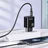 KSC-1614   ΜΑΥΡΟΣ ΔΙΠΛΟΣ ΦΟΡΤΙΣΤΗΣ USB 25W (με ένδειξη LED) fast charging