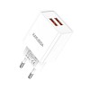 KSC-1620/WHITE ΛΕΥΚΟΣ ΔΙΠΛΟΣ ΦΟΡΤΙΣΤΗΣ USB