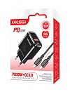KSC-1642/BLACK   ΜΑΥΡΟΣ ΦΟΡΤΙΣΤΗΣ 30W ΜΕ ΚΑΛΩΔΙΟ  TypeC  fast charging