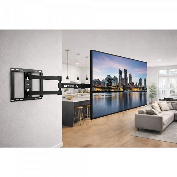 TECHLY ICA-PLB 371 Βάση τοίχου εξαιρετικά μεγάλου μήκους πλήρους κίνησης για τηλεοράσεις 32-75