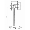 Techly ICA-TR11 Βάση δαπέδου αλουμινίου για τηλεόραση LCD / LED / Plasma 32-70