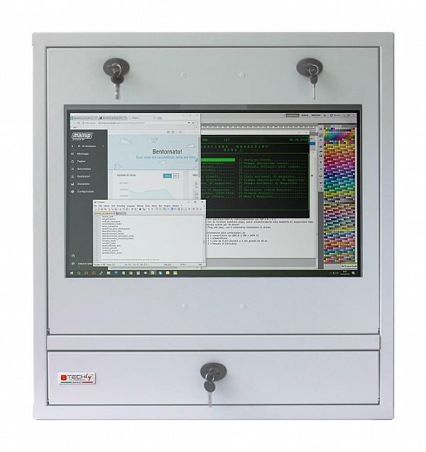 Techly ICRLIM10 PC, LCD monitor and keyboard safety cabinet rack επίτοιχο  Γκρι