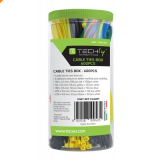 Χρωματιστά δεματικά καλωδίων 600τμχ Techly  ISWT-SET-CL600T 100 x 2.5, 150χ3.6, 200x3.6