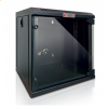 Techly Wall Rack Cabinet 10 9U Glass Door Black I-CASE EM-1009BKEC