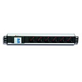 Techly  I-CASE STRIP-16V Πολύπριζο Rack 19 "PDU 6 με διακόπτη κυκλώματος και βύσμα C14