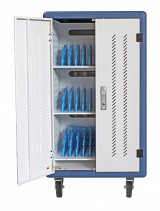 Techly I-CABINET-30DTY Σταθμός φόρτισης Trolley 30 ή Smartphone Λευκό / Μπλε