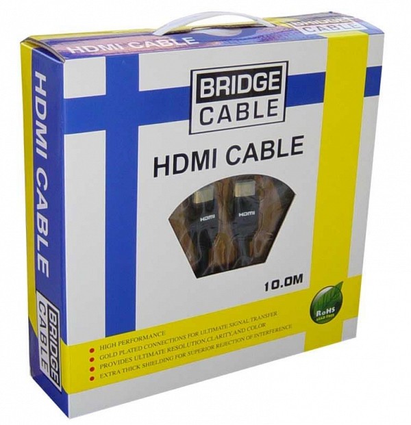 Επίχρυσο καλώδιο HDMI 10m με φερίτες VER2.0 CP02-001C