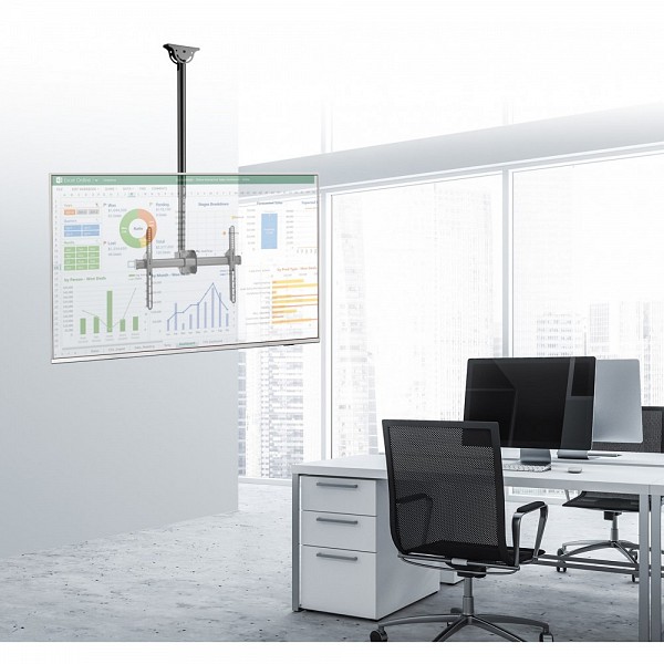 Techly ICA-CPLB 946L – Μακριά Τηλεσκοπική Βάση στήριξης οροφής tv-μόνιτορ 37-70”