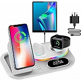 Andowl Ασύρματος Φορτιστής (Qi Pad) 30W Quick Charge 3.0 Λευκός (Α06)