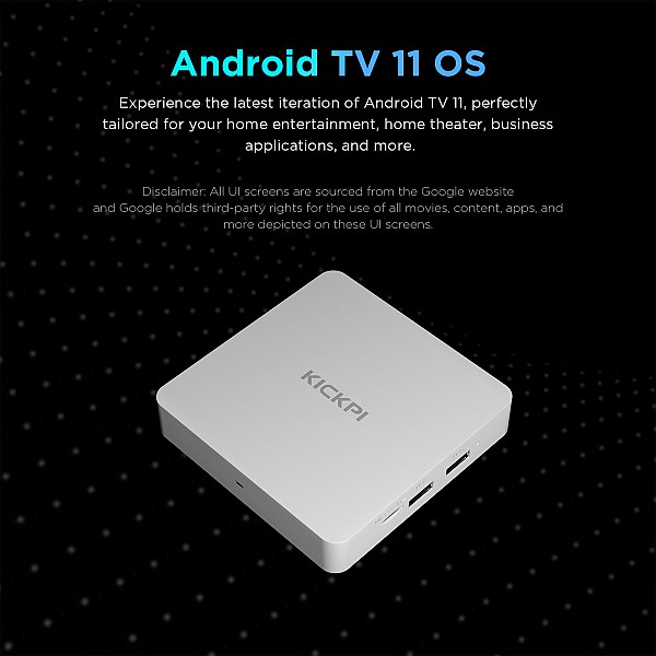 ANDROID TV BOX SMART KICKPI 4K 2GB RAM 32GB eMMc HDMI 2.1 Zehnder TUN.0112