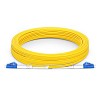 FS 10m (33ft) Fiber Patch Cable, 2 Fibers, LC UPC Duplex to LC UPC Duplex, Single Mode (OS2), Riser (OFNR), 2.0mm, Tight-Buffered, Yellow Hot