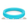 FS 15m (49ft) LC UPC to LC UPC Duplex OM4 Multimode Indoor Armored Riser (OFCR) 3.0mm Fiber Optic Patch Cable