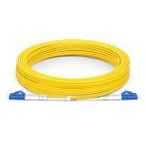 FS 3m (10ft) Fiber Patch Cable, 2 Fibers, LC UPC Duplex to LC UPC Duplex, Single Mode (OS2), Riser (OFNR), 2.0mm, Tight-Buffered, Yellow Hot