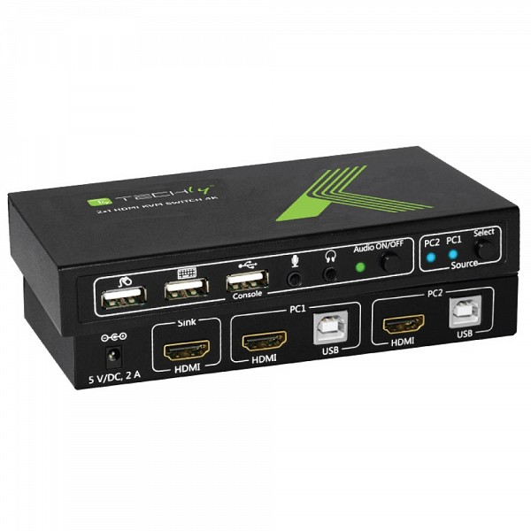 TECHLY IDATA KVM-HDMI2U Διακόπτης HDMI KVM 2x1 USB 4Kx2K