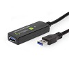 TECHLY ICUR30100G Καλώδιο επέκτασης USB 3.2 SuperSpeed+ Active, επέκταση σήματος 10 μέτρων, μαύρο
