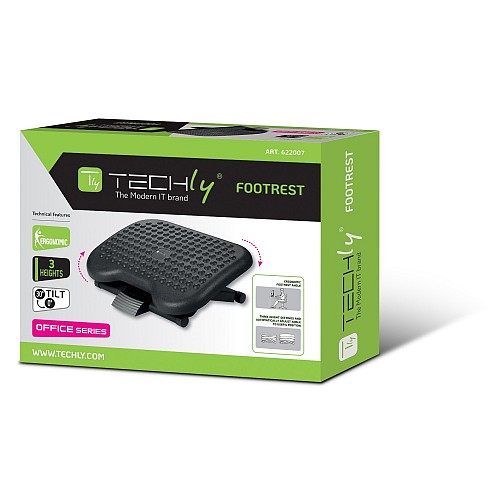 TECHLY ICA-FR 31 Αντιολισθητικό υποπόδιο ρυθμιζόμενο σε ύψος και κλίση