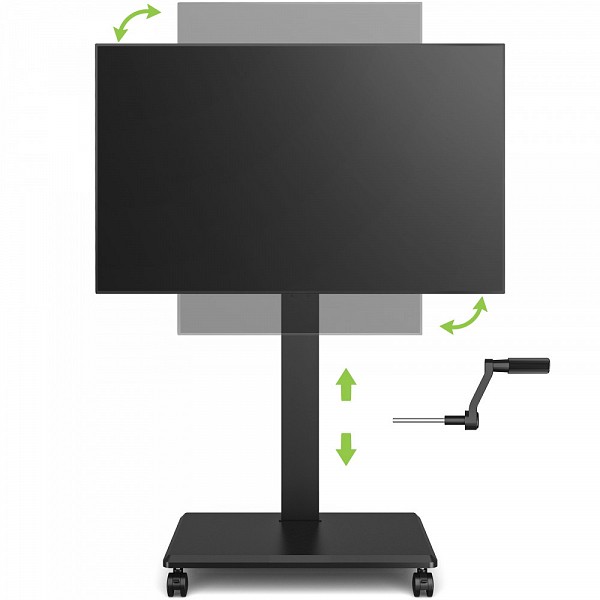 TECHLY ICA-TR101B ΒΑΣΗ ΤΗΛΕΟΡΑΣΗΣ ΔΑΠΕΔΟΥ 42΄ ΕΩΣ 75΄ΜΕ ΧΕΙΡΟΚΙΝΗΤΟ ΣΤΡΟΦΑΛΟ ΓΙΑ ΚΑΤΑΚΟΡΥΦΗ / ΟΡΙΖΟΝΤΙΑ ΠΡΟΒΟΛΗ