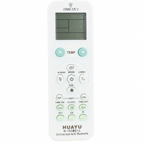 HUAYU K-1038E+L UNIVERSAL REMOTE CONTROL FOR AIR CONDITION