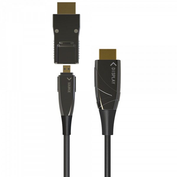 TECHLY ICOC HDMI-HY2D-100 Καλώδιο οπτικών ινών HDMI A/A Micro HDMI AOC 4K 100 μέτρα