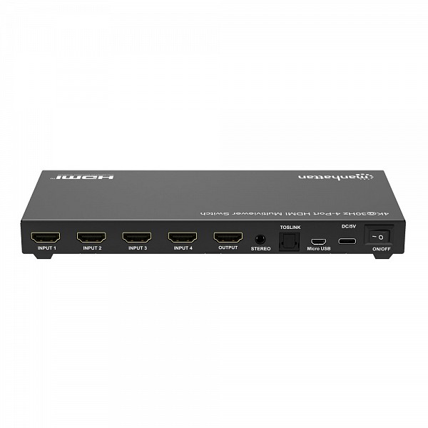 MANHATTAN IDATA HDMI-41MV4K Διακόπτης πολλαπλών προβολών HDMI 4x1 4K@30Hz, μαύρος