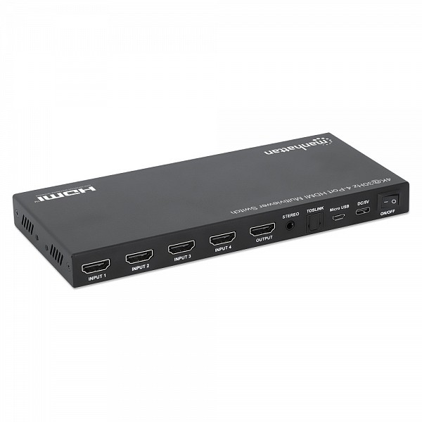 MANHATTAN IDATA HDMI-41MV4K Διακόπτης πολλαπλών προβολών HDMI 4x1 4K@30Hz, μαύρος
