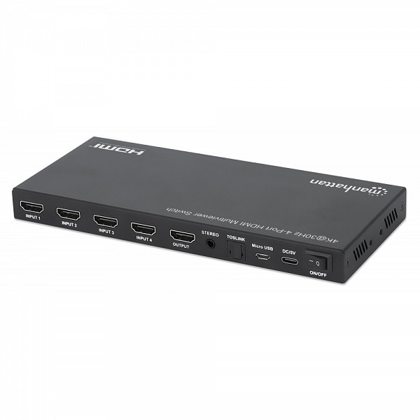 MANHATTAN IDATA HDMI-41MV4K Διακόπτης πολλαπλών προβολών HDMI 4x1 4K@30Hz, μαύρος