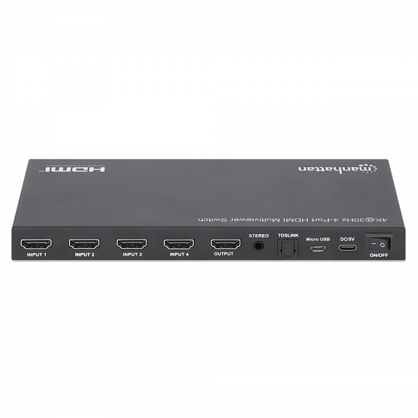 MANHATTAN IDATA HDMI-41MV4K Διακόπτης πολλαπλών προβολών HDMI 4x1 4K@30Hz, μαύρος