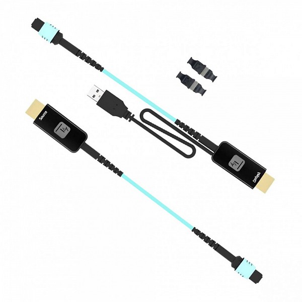 TECHLY IADAP HDMI60-MPO Επέκταση HDMI 2.0 πάνω από 100 μέτρα με Καλώδιο οπτικών ινών MPO
