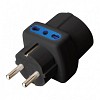 TECHLY IPW-TRP1040BK Τριπλός προσαρμογέας - Πρίζα σούκο σε ιταλικές πρίζες και πρίζες σούκο Μαύρο