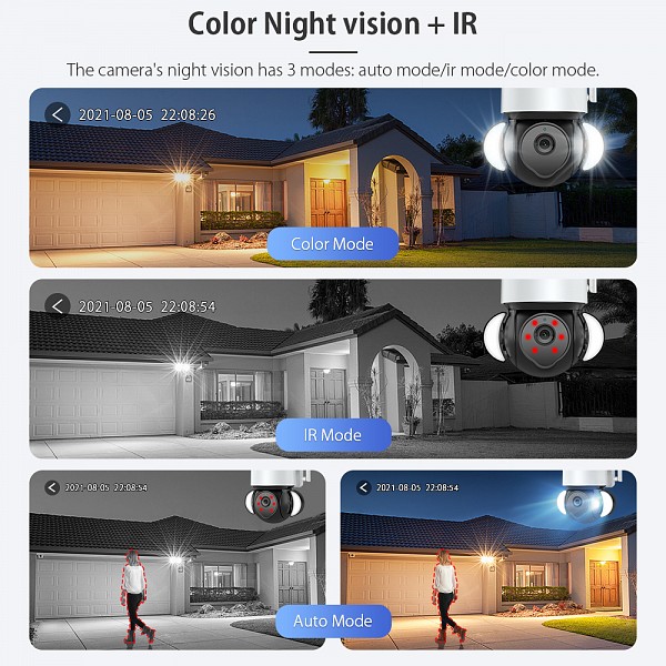EDUP EH-3264P26 4K 8MP Smart Camera IP66 Outdoor Auto Tracking Two Way Audio Night Vision