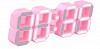 EDUP EH-LEDNI-B-1 Ρολόι τοίχου 3D LED 5,2 Μίνι Ροζ