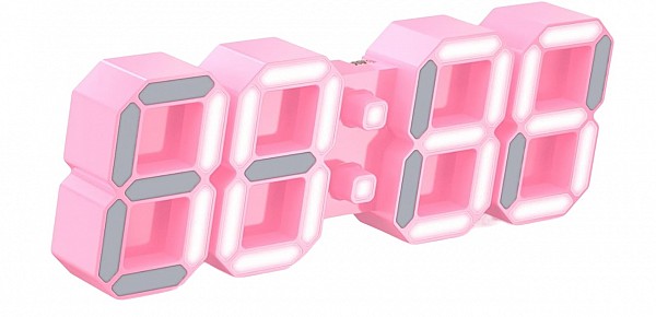 EDUP EH-LEDNI-B-1 Ρολόι τοίχου 3D LED 5,2 Μίνι Ροζ