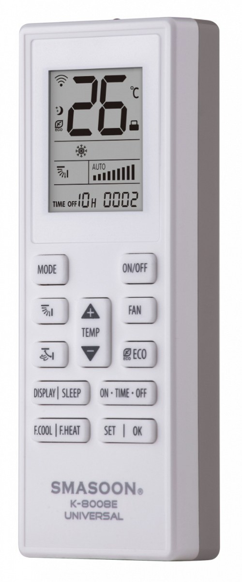SMASOON K-8008E Universal Τηλεχειριστήριο Κλιματισμού Γκρι