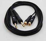 TPC-014 ΚΑΛΩΔΙΟ 2 ΚΑΡΦΙΑ ΑΡΣENIKA 6,3mm - 2 RCA ΑΡΣΕΝΙΚΑ 1,5m