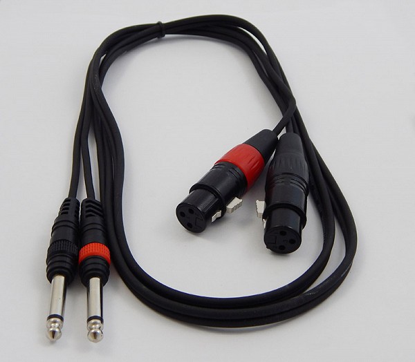 TPC-023 ΚΑΛΩΔΙΟ 2 ΚΑΡΦΙΑ6,3mm - 2 XLR ΘΗΛΥΚΑ 1,5m