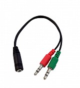 Αντάπτορας Από Ακουστικό Και Μικρόφωνο 3.5mm Σε 2 Jack 3.5mm Μήκους 20cm 30654