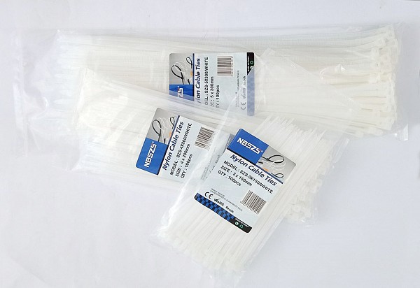 SZS-3X150/WHITE  Δεματικά καλωδίων λευκά 3x150