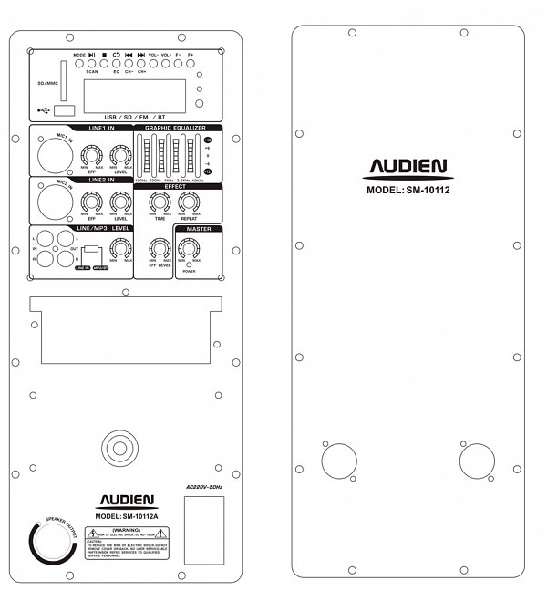 SM-10112A Ένεργό ηχείο PA 12