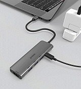 PLT465 ΜΕΤΑΤΡΟΠΕΑΣ typeC σε USBx3 + HDMI + typeC για MAC & IPADpro