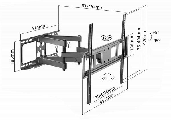L580 ΕΠΙΤΟΙΧΙΑ ΒΑΣΗ ΤΗΛΕΟΡΑΣΗΣ ΔΙΠΛΟΥ ΜΠΡΑΤΣΟΥ