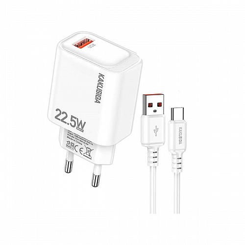 KSC-1662/W ΦΟΡΤΙΣΤΗΣ USB ΣΕ TYPE C 22.5W ΛΕΥΚΟ