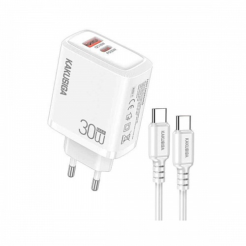 KSC-1674/W ΦΟΡΤΙΣΤΗΣ TYPE C ΣΕ TYPE C 30W ΛΕΥΚΟ
