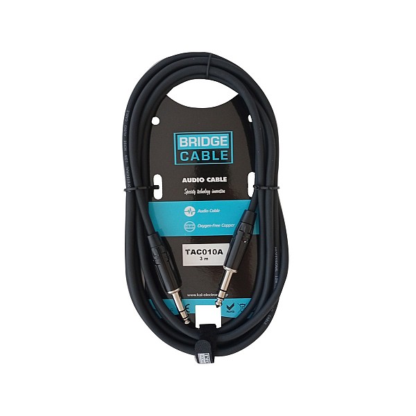 TAC010 ΚΑΛΩΔΙΟ 6,3mm STEREO - 6,3mm STEREO 1.5m