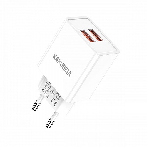 KSC-1620/WHITE ΛΕΥΚΟΣ ΔΙΠΛΟΣ ΦΟΡΤΙΣΤΗΣ USB