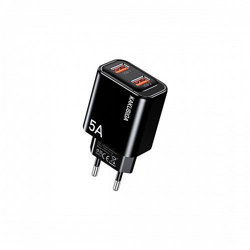 KSC-1665/B ΦΟΡΤΙΣΤΗΣ USB 2ΘΥΡΕΣ 5Α (ΜΑΥΡΟ ΧΡΩΜΑ)