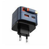 Q9/BLUE  Φορτιστής GAN  33W ME ΕΝΣΩΜΑΤΩΜΕΝΟ ΚΑΛΩΔΙΟ TYPEC LDNIO
