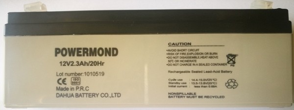 Μπαταρία 12V 2.3AH POWERMOND Επαναφορτιζόμενη Μολύβδου